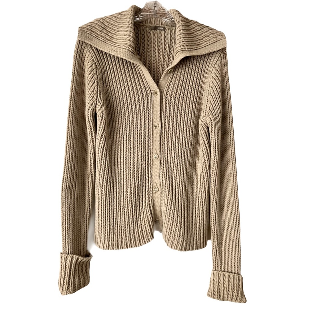 J Crew Boyfriend Sweater, Button Front, Beige, No Size ( See Measurements)